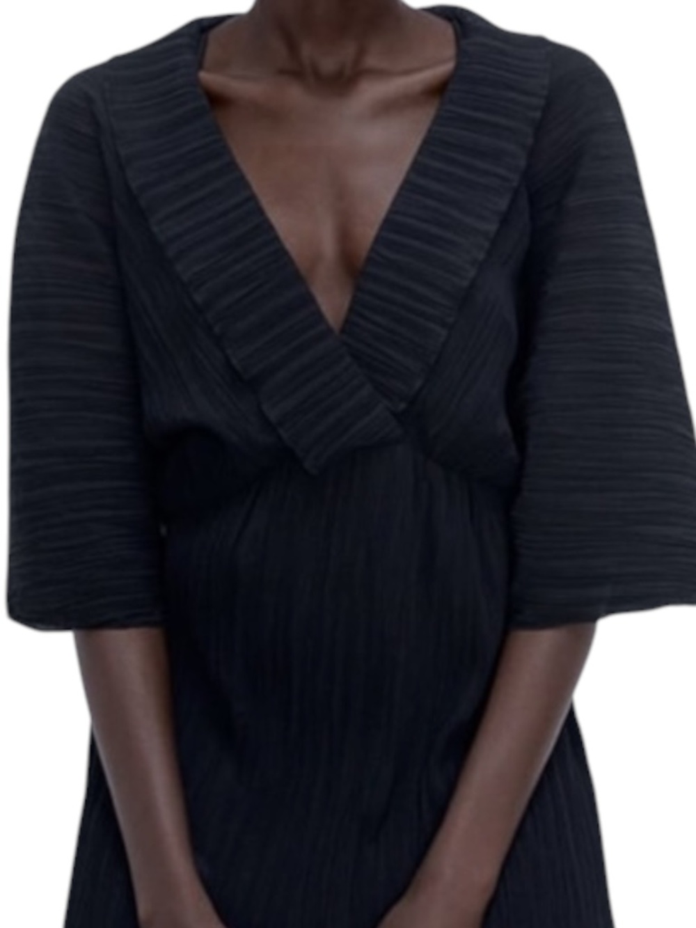 Zara Short Pleated Jumpsuit Black Size XS - Picture 2 of 11